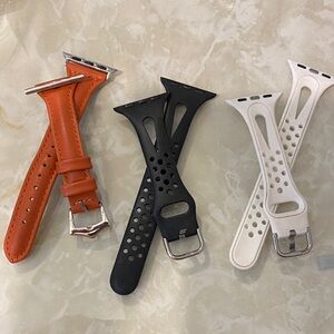 Orange, Black, and White Watch Bands - Apple Watch